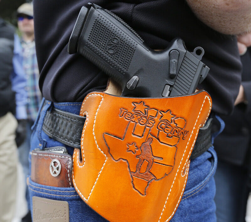 Activists held an open carry rally at the Texas state capitol on Jan. 1, 2016 in Austin, Texas.